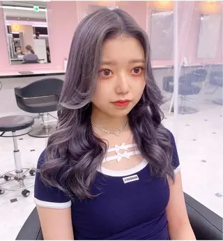 カラー RIKO👼🏻💓 韓国ガーリーのヘアスタイル