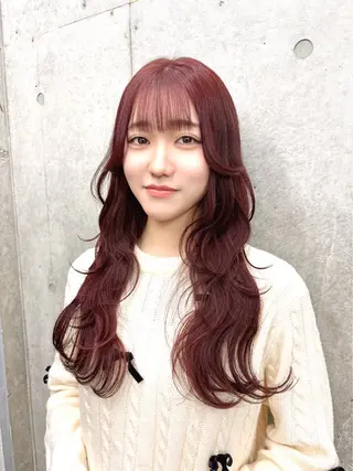 ロング カラー すぐ巻ける縮毛矯正 🍀勝倉　麗のヘアスタイル