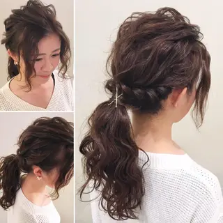 セミロング ロング カラー ヘアアレンジ 韓国肌管理 ウプエステティックのエステ・リラクイメージ