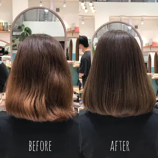 カラー 🍎大人可愛い小顔 ボブ🍏shioのヘアスタイル