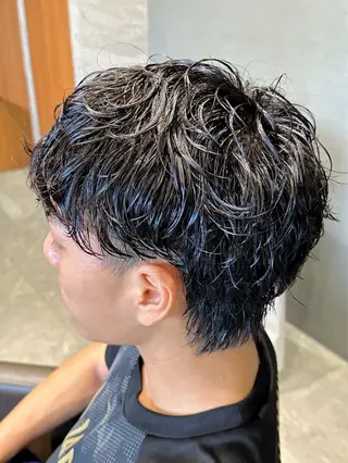 パーマ メンズ arika オケシ　リョウダイのヘアスタイル