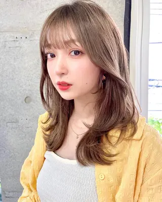 セミロング カラー 似合わせレイヤー 🇰🇷荒木洋文のヘアスタイル