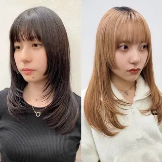 ミディアム 似合わせレイヤー/ パーマヘア/高倉のヘアスタイル