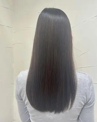 ロング パーマ 縮毛矯正+モテカラー 🎀✨MIHOのヘアスタイル
