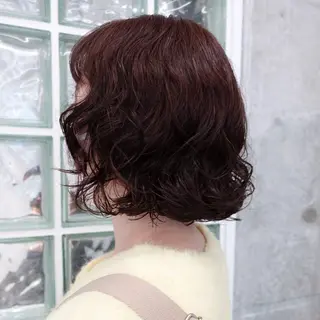 ショート カラー パーマ ヘアアレンジ 🌐サトウ リョウ🌐のヘアスタイル