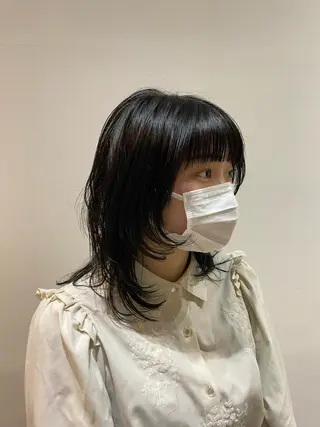 セミロング カラー 大人かわいい×艶髪 🤍塩川のヘアスタイル