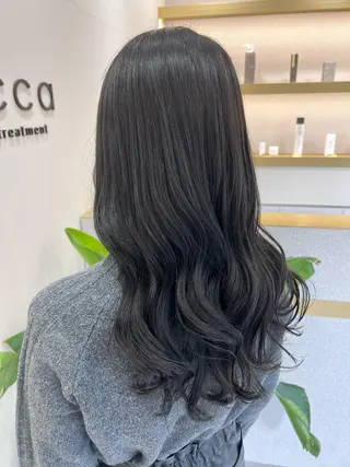 セミロング カラー 暗髪/艶髪/Ono .のヘアスタイル