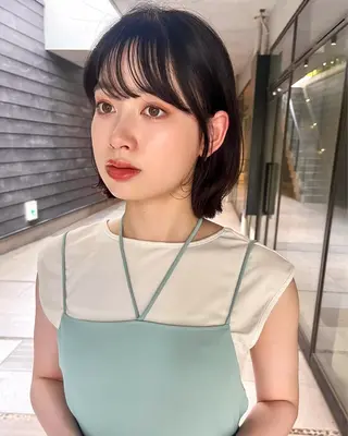 ミディアム カラー 🌱小顔ヘア/ボブ ミディアム/双葉🌱のヘアスタイル