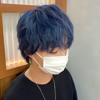 ショート カラー メンズ 🌈山口摩七斗 /レイヤー/ブリーチのヘアスタイル