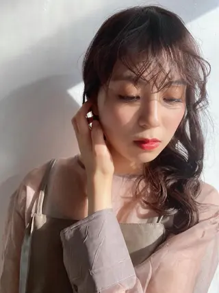 ミディアム カラー パーマ ヘアアレンジ MASANA 🎱ディレクターのヘアスタイル