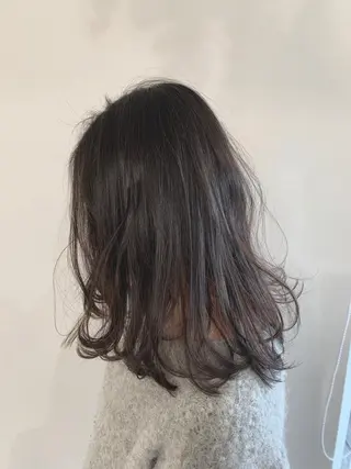 セミロング カラー パーマ ヘアアレンジ 加藤 綾華のヘアスタイル