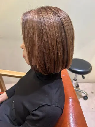 ミディアム カラー 久木原 ゆりのヘアスタイル