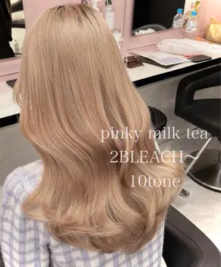 ロング モテ髪ハイトーン🫧 serina🎀池袋のヘアスタイル