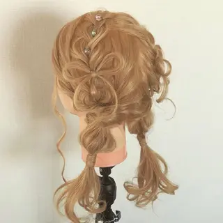 セミロング ヘアアレンジ ヘアセット/着付け 専門店☆Alludyのヘアスタイル