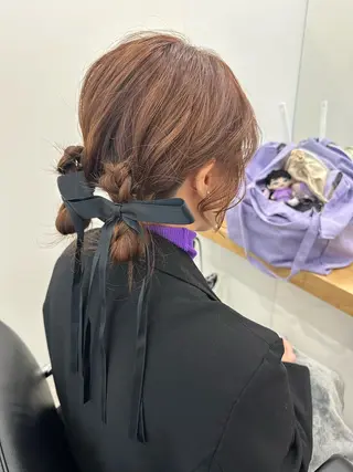 セミロング ヘアアレンジ レイヤー/ナチュラル 💐nao.のヘアスタイル