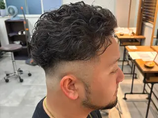 ショート パーマ メンズ 🔥フェードカット/ パーマ特化🔥/森のヘアスタイル