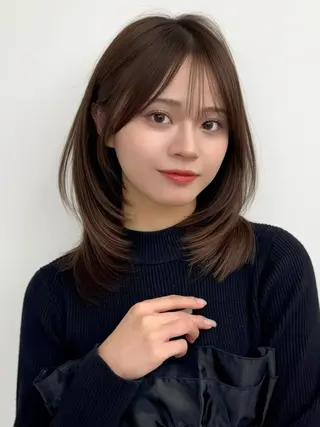 ミディアム カラー ヘアアレンジ 顔周り&ミディアム 特化/池袋/kokiのヘアスタイル