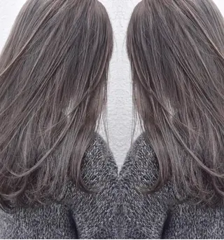 ロング カラー パーマ チビ編み込みエクステ シールEXどぅ〜すのヘアスタイル