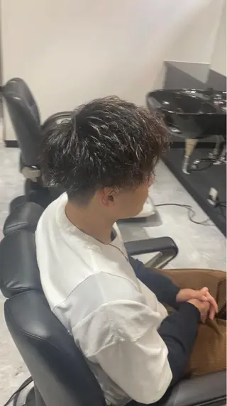 ショート パーマ メンズ 前田賢生 ご新規様はNGのヘアスタイル