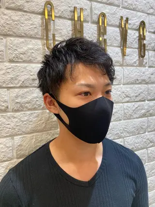 ショート パーマ メンズ 艶感🫧透明感カラー YUKARIのヘアスタイル