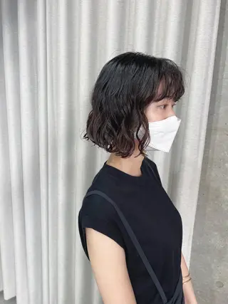 パーマ ボブパーマコテ巻き風 パーマNo1深江秀平のヘアスタイル