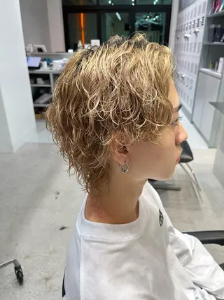 ミディアム パーマ メンズスタイル特化 /fifthりっくんのヘアスタイル