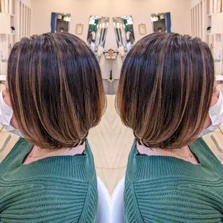 カラー ショート 池田 恵久美のヘアスタイル