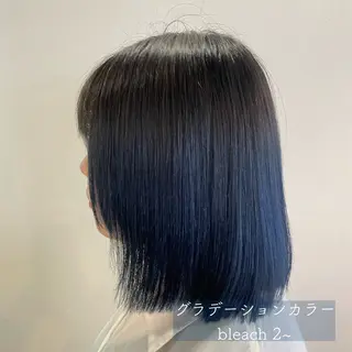 ミディアム カラー ハイトーン/レイヤー 似合わせ・ユキノのヘアスタイル