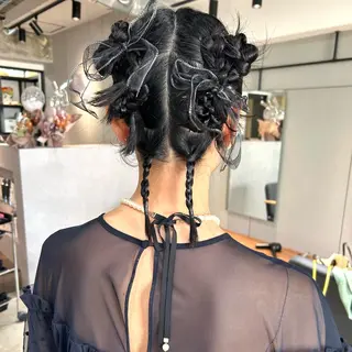 ミディアム ヘアセット/透明感 カラー/MIHO♡のヘアスタイル