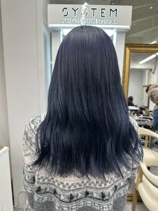 セミロング カラー ヘアアレンジ 久米 治仁のヘアスタイル