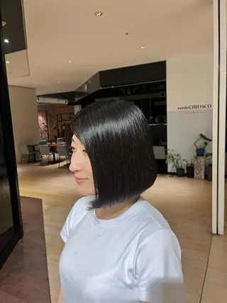 ミディアム マンツーマン 縮毛矯正/マユコのヘアスタイル