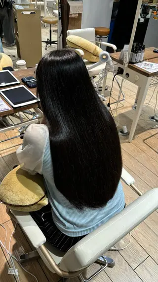 ロング カラー 髪質改善/ブリーチ なしカラー/菊池真稔のヘアスタイル