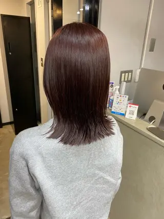 ミディアム カラー レイヤー×髪質改善✨ 渋谷/佐藤侑哉のヘアスタイル