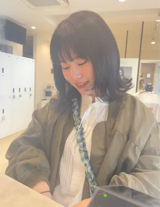 ミディアム カラー RIO 福岡美容師のヘアスタイル