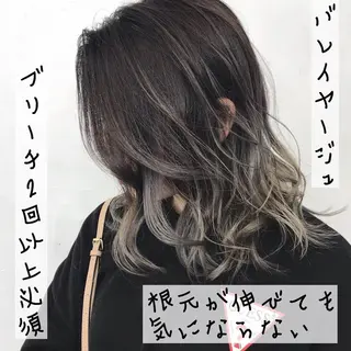 ミディアム カラー LUSTRE クロサワのヘアスタイル