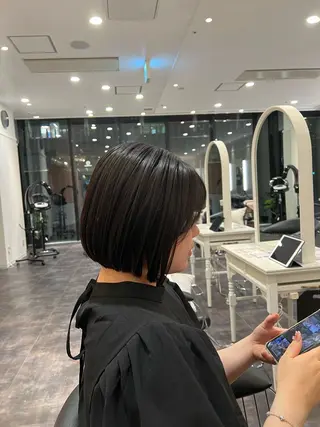 ミディアム 北浜 カットモデル募集のヘアスタイル