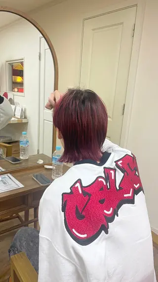 ショート カラー メンズ 増田 ルナのヘアスタイル