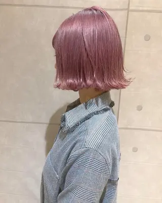 ショート カラー パーマ ヘアアレンジ ハイトーン特化🤍 浦住のヘアスタイル