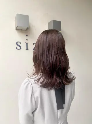 ミディアム カラー 美容室 sizukのヘアスタイル