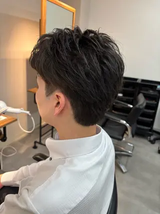 メンズ 保立/フェザーパーマ /メンズカット千葉のヘアスタイル
