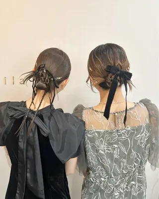 セミロング ヘアアレンジ エクステ＆ヘアセット Milaのヘアスタイル