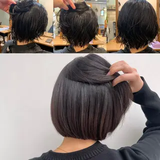 ショート パーマ 🌈インナーカラー ‘ショウマ’🌈のヘアスタイル
