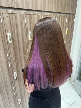 ロング カラー 【複雑履歴ブリーチ】 中村　玲仁のヘアスタイル