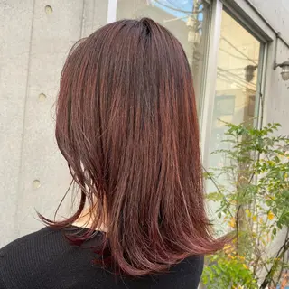 ミディアム カラー 🪭risa 暖色/レイヤー🪭のヘアスタイル