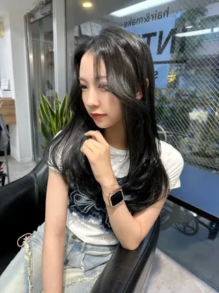 ロング カラー 韓国ヘア 店長NEGIのヘアスタイル