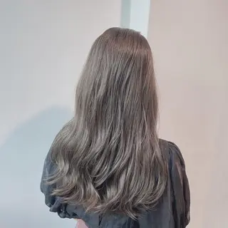 セミロング カラー ヘアアレンジ 🤍韓国ヘア特化 🤍力丸🤍のヘアスタイル