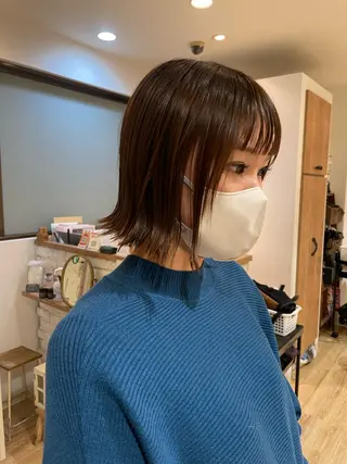 ミディアム ボブカット 佐々木 祐太のヘアスタイル