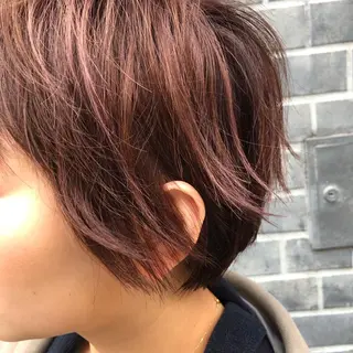 ショート カラー パーマ ヘアアレンジ 【白髪ぼかし 専門GBG】自由が丘のヘアスタイル