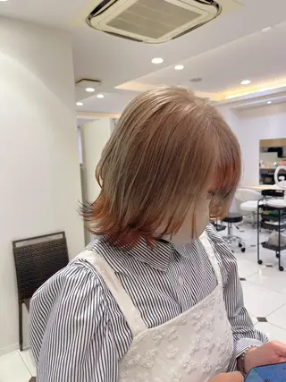 ミディアム カラー カラー職人 なかもと たつひろのヘアスタイル