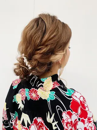 ミディアム 京都最安価エクステ muuka🦋のヘアスタイル